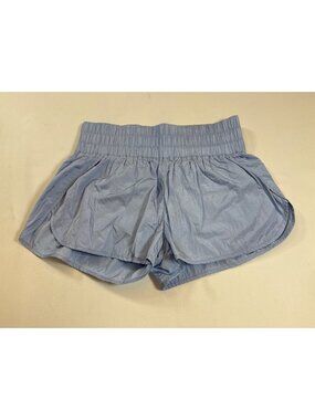 Revival Womens Large Lightweight Blue Shorts Elastic high Waist (HH494)